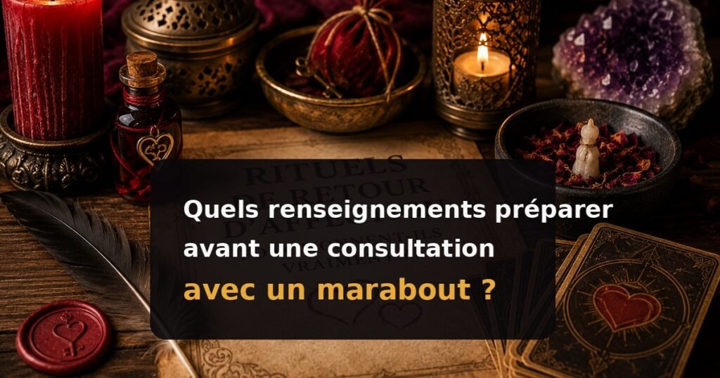 préparer une consultation avec un marabout